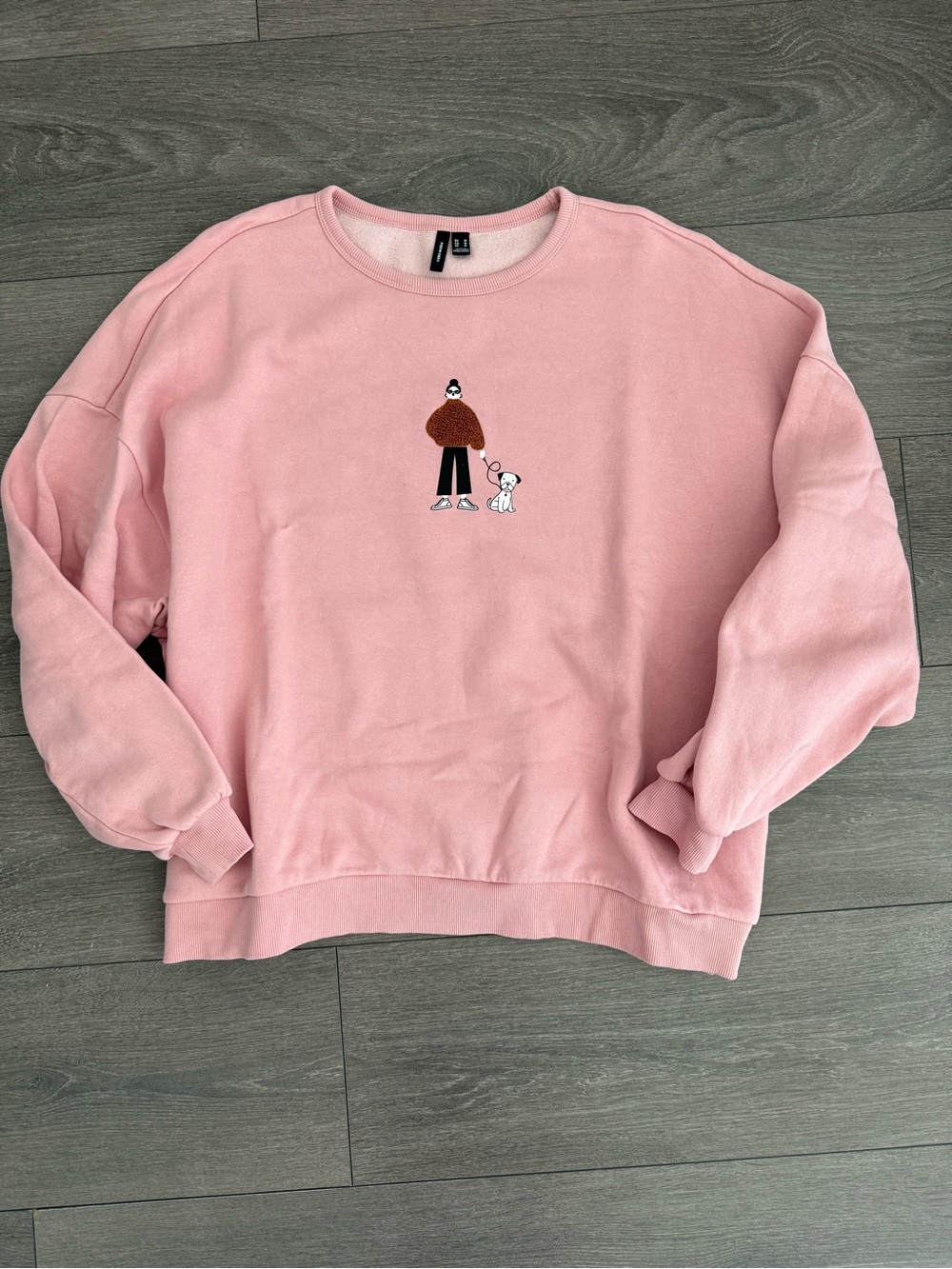 Vero Moda Pink Crewneck Sweatshirt sweater short tee dog mom mum lover oversized